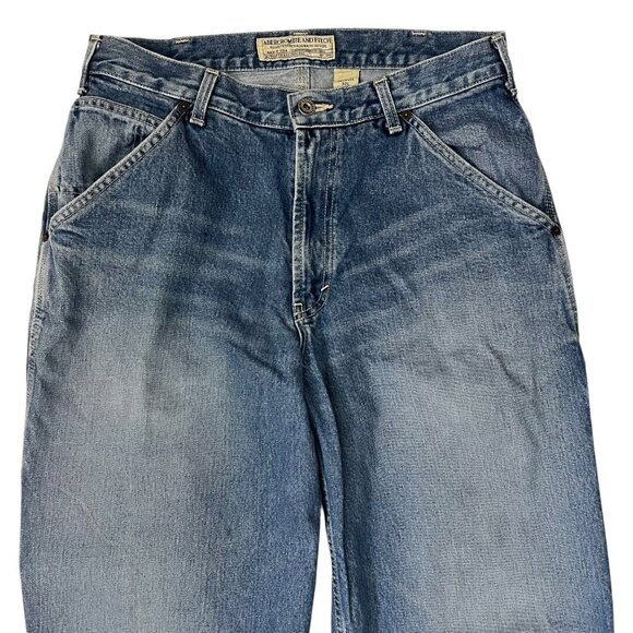 Vintage Abercrombie & Fitch Mens Carpenter Wide Leg Jeans Medium Wash Size 32L - Picture 8 of 16